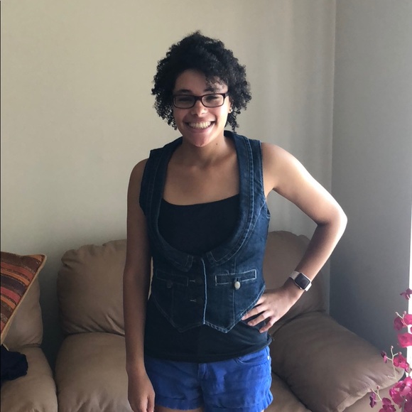 Cute denim vest! - Picture 3 of 8